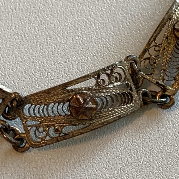 Antique filigree bracelet. Broken. Needs repair. - Picture 4 of 7